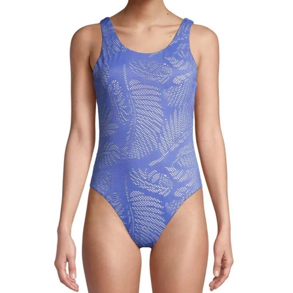 Vigoss NWOT purple laser cut overlay one price swimsuit M